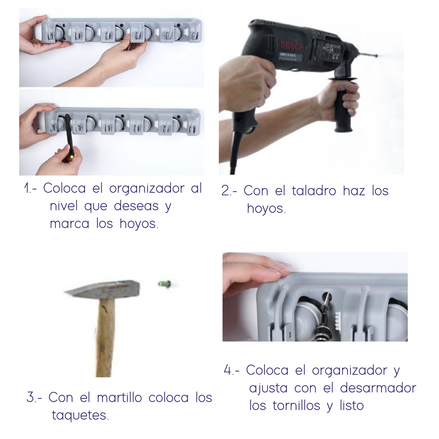 ORGANIZADOR DE ESCOBAS Y HERRAMIENTAS PORTA ESCOBAS