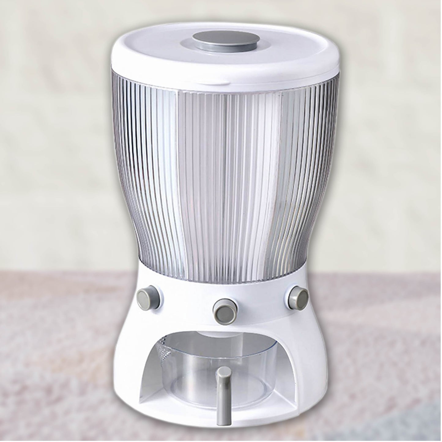 RD ROYAL COOK Dispensador de Semillas, Dispensador de Granos y alimentos secos, Dispensador con capacidad de 10 L. 4 separadores para mesa