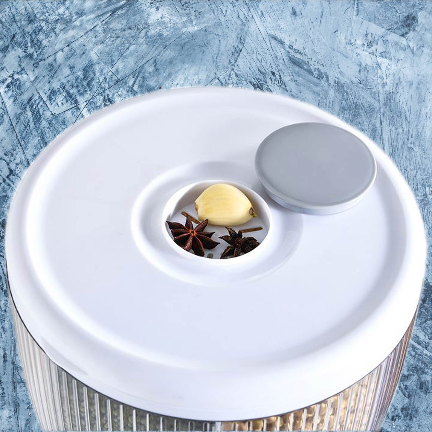 RD ROYAL COOK Dispensador de Semillas, Dispensador de Granos y alimentos secos, Dispensador con capacidad de 10 L. 4 separadores para mesa