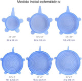 Tapa De Silicon De 6 Tamaños Ecologico Reutilizables