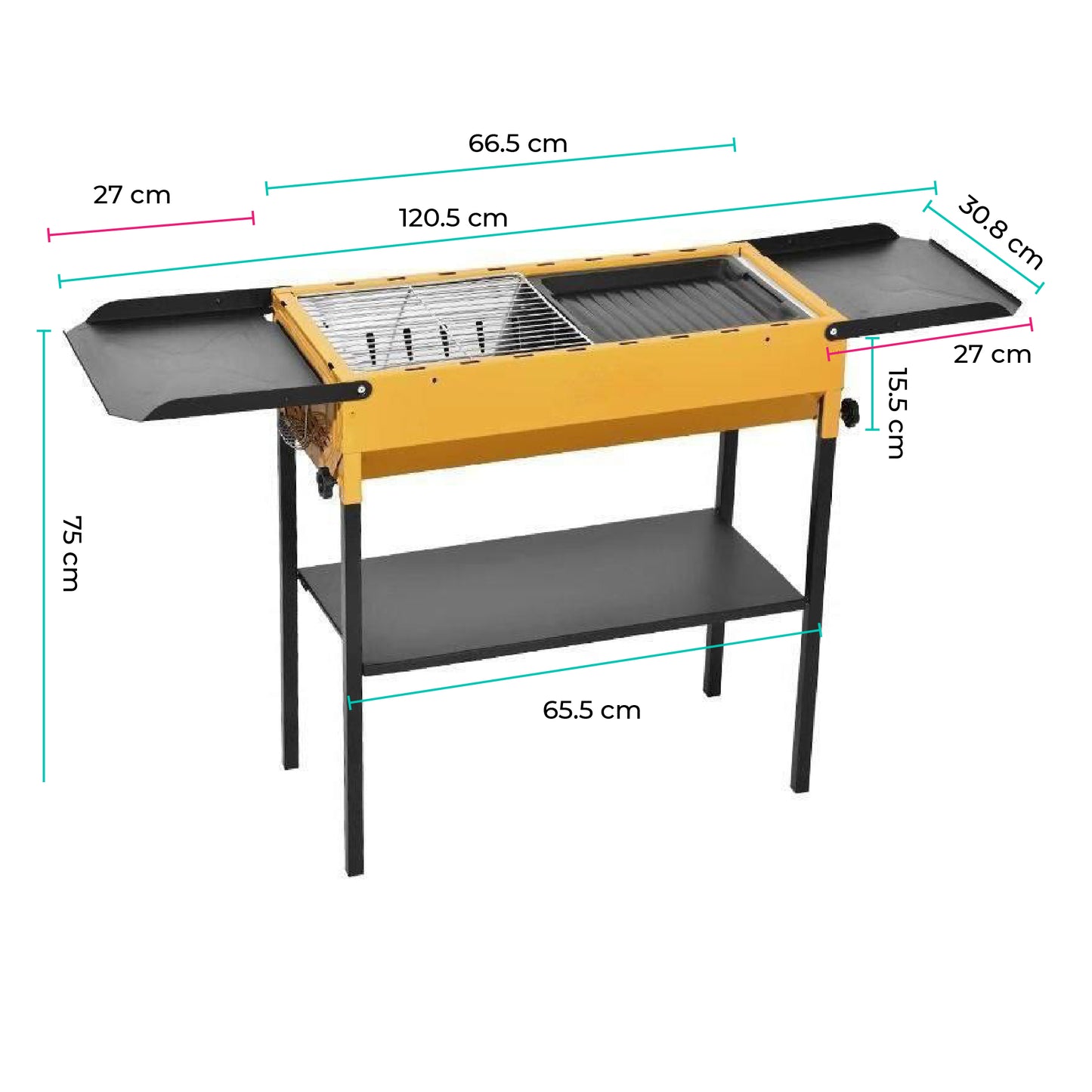Asador de Carbon Portatil Acero Inoxidable Parrilla BBQ Plegable