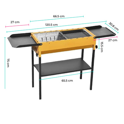 Asador de Carbon Portatil Acero Inoxidable Parrilla BBQ Plegable