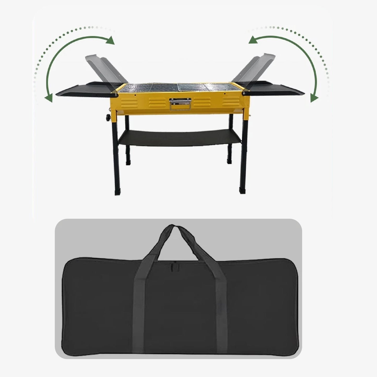 Asador de Carbon Portatil Acero Inoxidable Parrilla BBQ Plegable