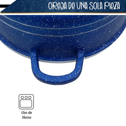 Bateria de 10 pz para cocina de Aluminio con recubrimiento de Granito (azul)