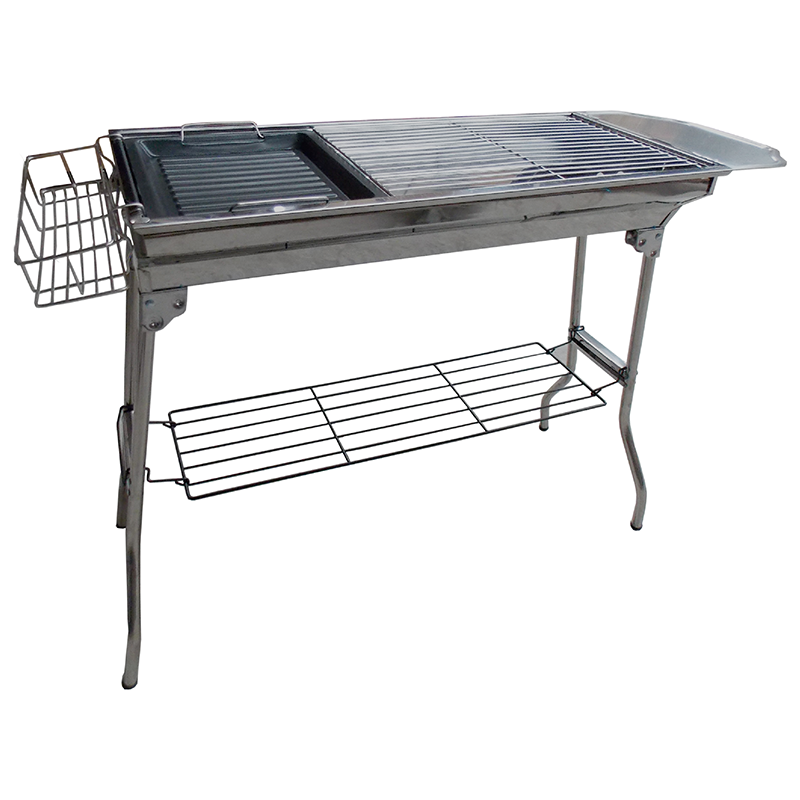 Asador para carbon con bolsa y accesorios