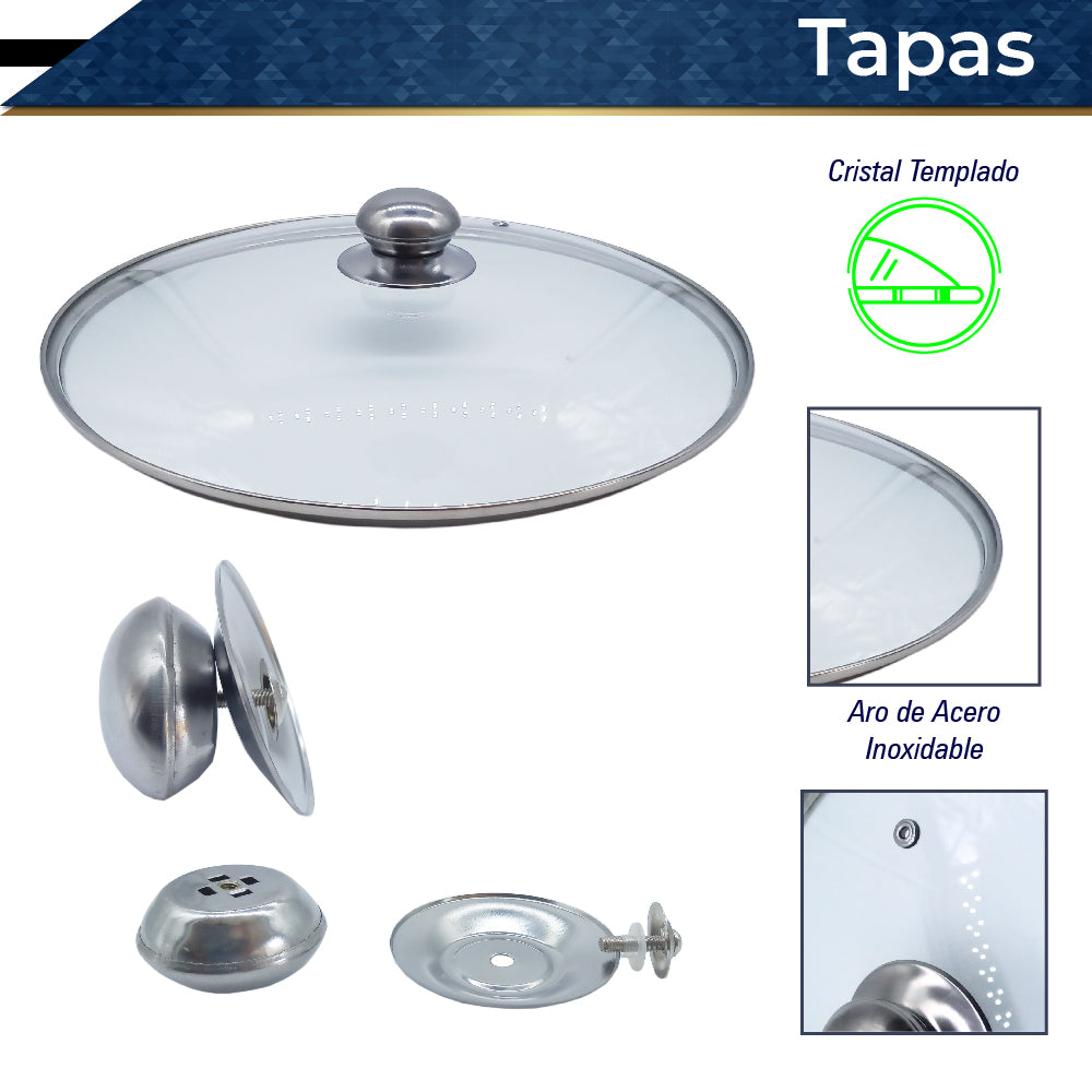 Bateria de Cocina Olla Cacerola Imperial XL 6 pz (Azul)