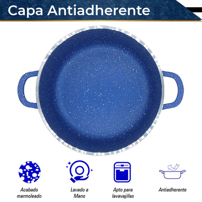 Bateria de Cocina Olla Cacerola Imperial XL 6 pz (Azul)