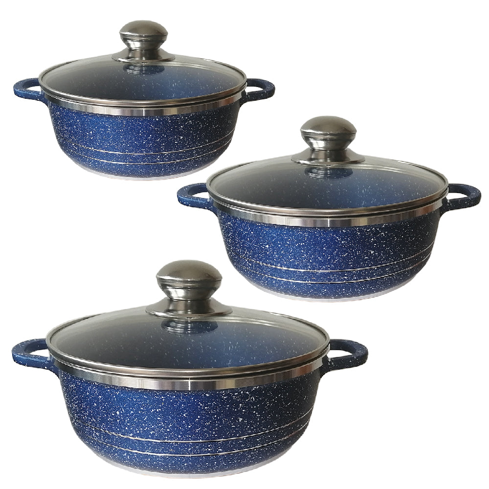 Bateria de Cocina Olla Cacerola Imperial XL 6 pz (Azul)