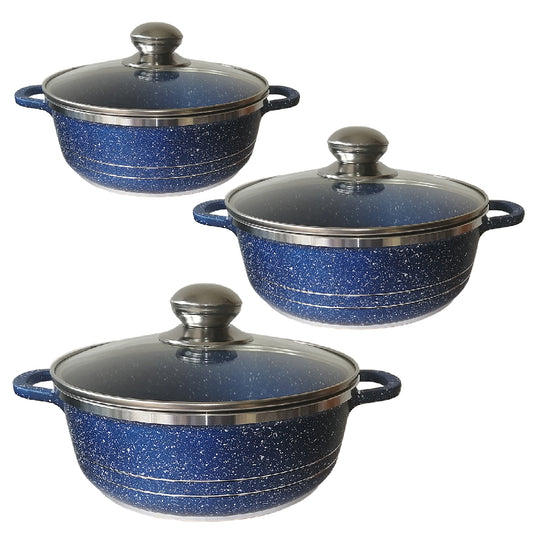Bateria de Cocina Olla Cacerola Imperial XL 6 pz (Azul)