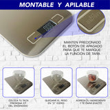 BASCULA DE COCINA DIGITAL MULTI ESCALA, HASTA 10 KGS ACERO INOXIDABLE (PILAS INCLUIDAS)