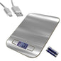 BASCULA DE COCINA DIGITAL MULTI ESCALA, HASTA 10 KGS ACERO INOXIDABLE (PILAS INCLUIDAS)