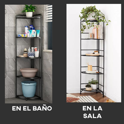 Estante Esquinero Estanteria Plegable 5 Niveles