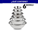 Juego De 6 Coladores De Acero Inoxidable Apilables