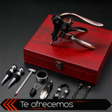 Juego de Accesorios para Vino, set para vino Caja De Madera