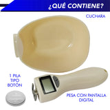 Bascula para mascotas cuchara digital, taza de pesaje de comida, báscula de cocina pesa hasta 800 gr/ 800 ml/ 28 oz/ 3.4