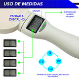 Bascula para mascotas cuchara digital, taza de pesaje de comida, báscula de cocina pesa hasta 800 gr/ 800 ml/ 28 oz/ 3.4