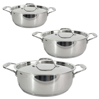 Batería RD Royal Cook Acero Inoxidable C/tapa 6 Piezas