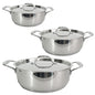 Batería RD Royal Cook Acero Inoxidable C/tapa 6 Piezas