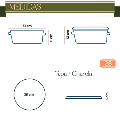 Arrocera Maqluba Granito Olla con tapa Granito (28 cm)