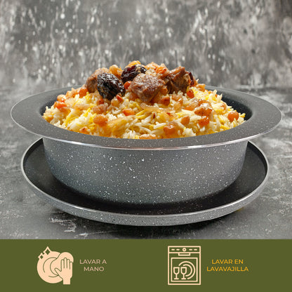 Arrocera Maqluba Granito Olla con tapa Granito (28 cm)