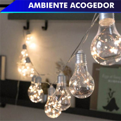Serie de 10 luces LED de 10 cm alto X 6 cm diámetro tipo foco decorativas