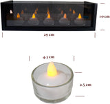 BASE DE MADERA Y CRISTAL PORTA VELAS VINTAGE RETRO