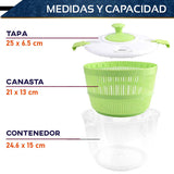 Centrifugadora Ensalada Escurridor Lechuga 5 Litros