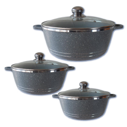 Bateria de Cocina Olla Cacerola Imperial XL 6 pz (Gris)