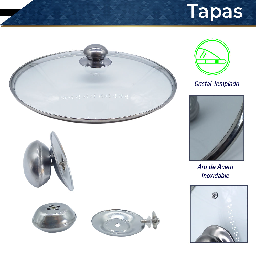 Bateria de Cocina Olla Cacerola Imperial XL 6 pz (Gris)
