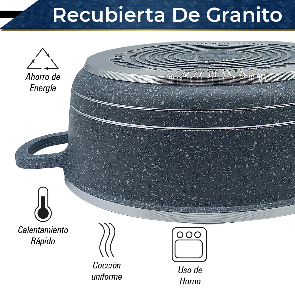 Bateria de Cocina Olla Cacerola Imperial XL 6 pz (Gris)