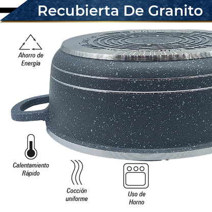 Bateria de Cocina Olla Cacerola Imperial XL 6 pz (Gris)