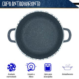 BATERÍA DE COCINA DE ALUMINIO RECUBRIMIENTO DE GRANITO 10 PZ GRIS