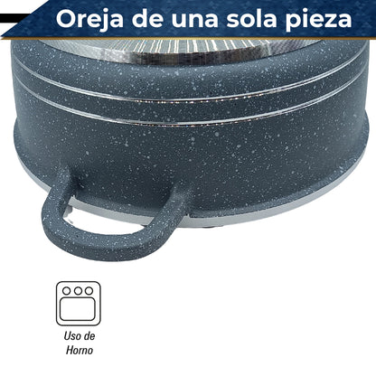 Bateria de Cocina Olla Cacerola Imperial XL 6 pz (Gris)