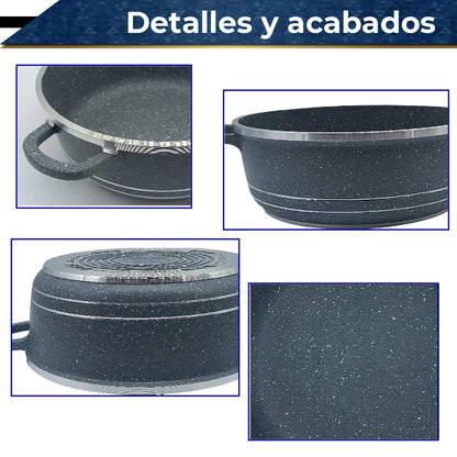 Bateria de Cocina Olla Cacerola Imperial XL 6 pz (Gris)