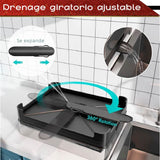 Escurridor para Platos de Acero Inoxidable para Fregadero de Cocina Estante para Cubiertos Soporte para Tazas