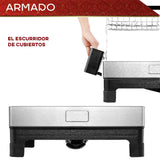 Escurridor para Platos de Acero Inoxidable para Fregadero de Cocina Estante para Cubiertos Soporte para Tazas