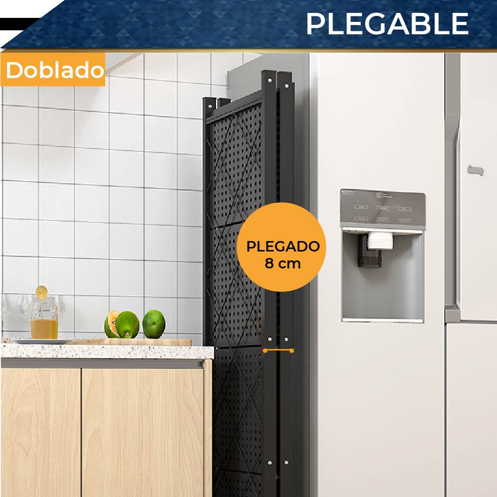 Estante de Almacenamiento Plegable de Acero al carbón con Ruedas