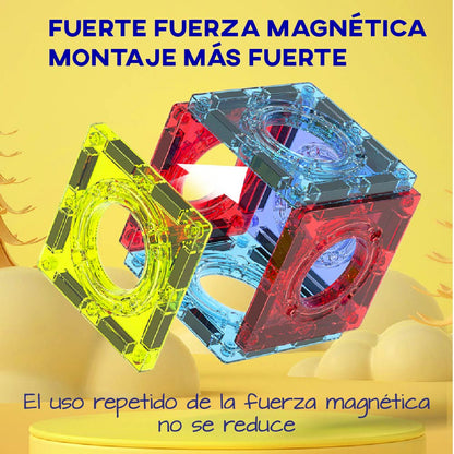 Bloques de Construccion Magneticos 3D Stem, Juguetes Imanes