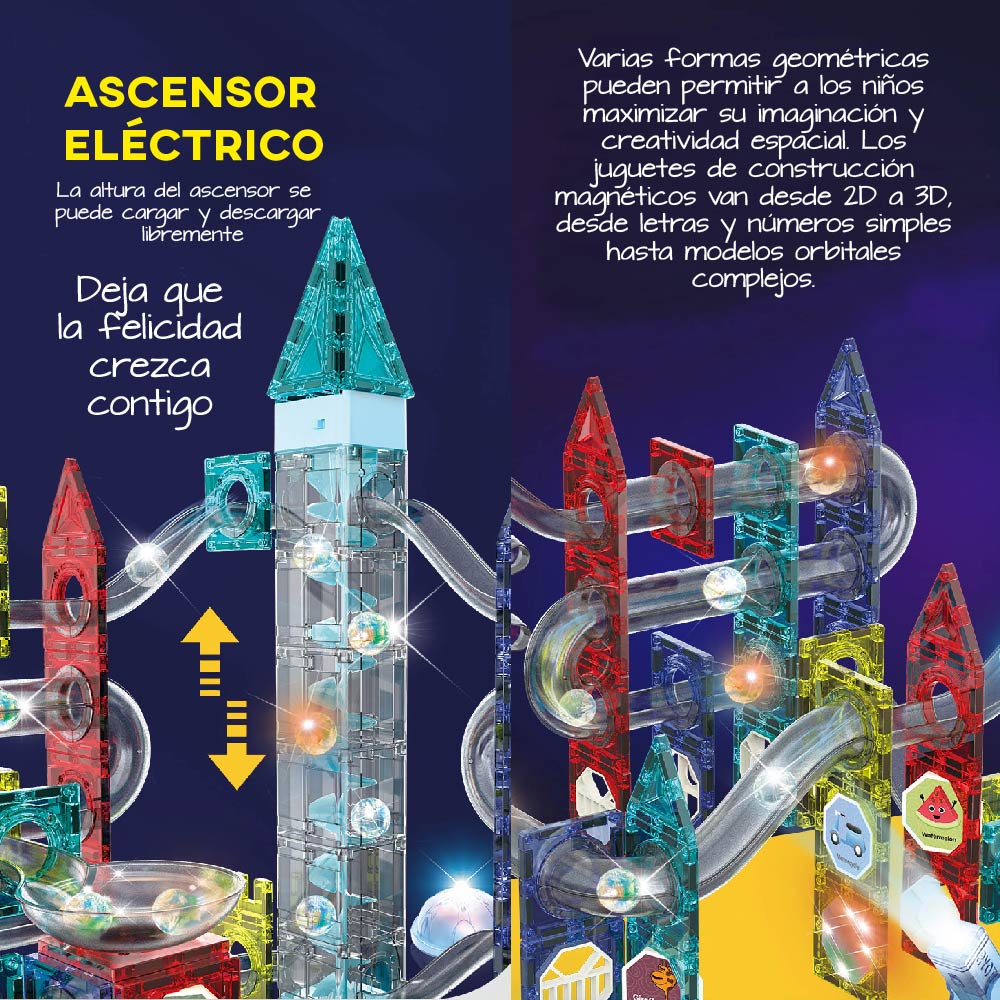 Bloques de Construccion Magneticos 3D Stem, Juguetes Imanes