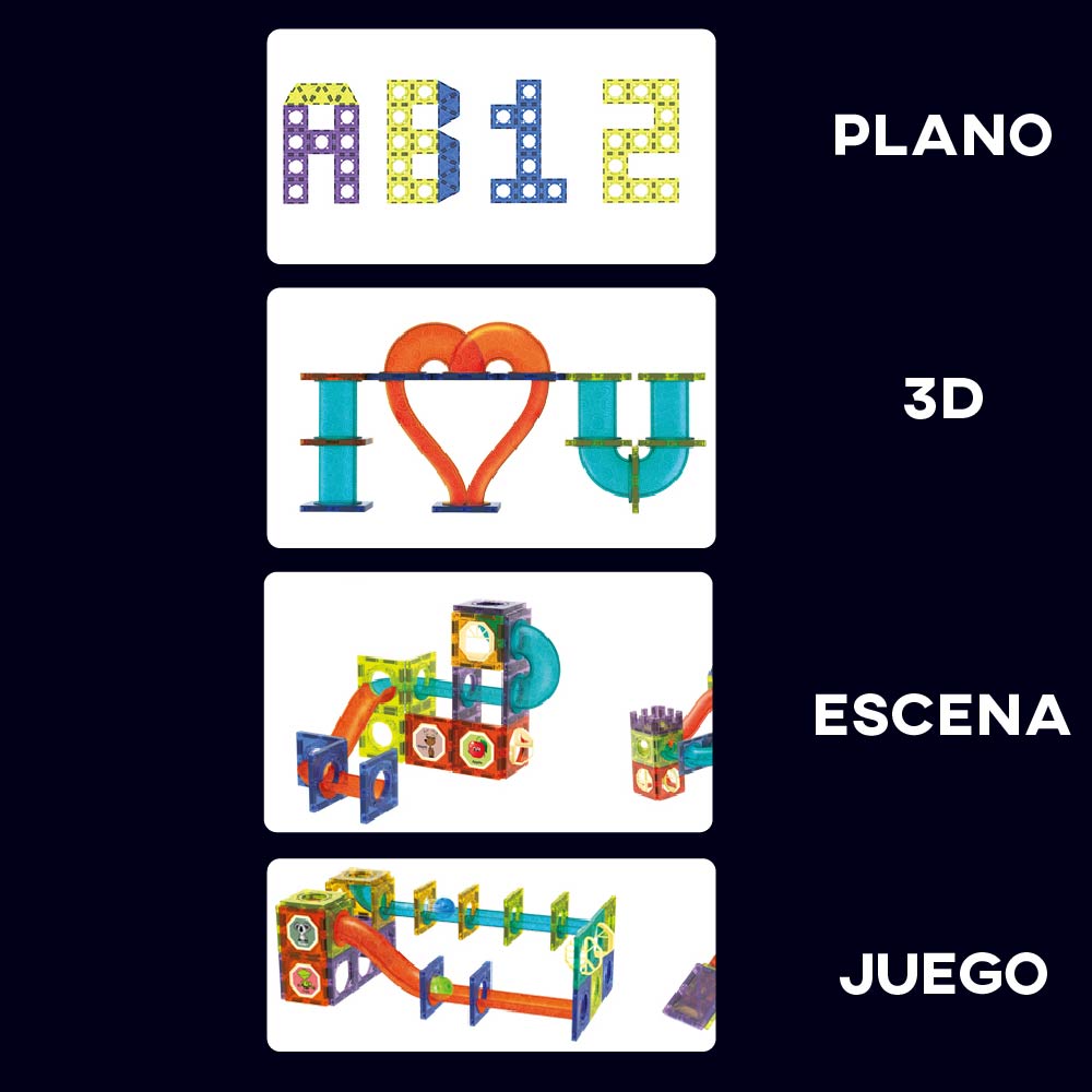 Bloques de Construccion Magneticos 3D Educativos Creativos STEM