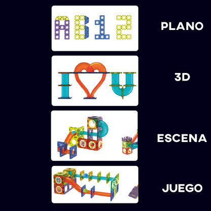 Bloques de Construccion Magneticos 3D Educativos Creativos STEM