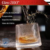 Set 6 Vasos para Whisky licor 170 ml Cristal Grueso Bar Coctel diseño Elegante Puntos Ideal para Regalo