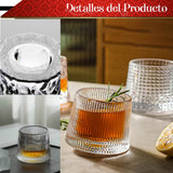 Set 6 Vasos para Whisky licor 170 ml Cristal Grueso Bar Coctel diseño Elegante Puntos Ideal para Regalo