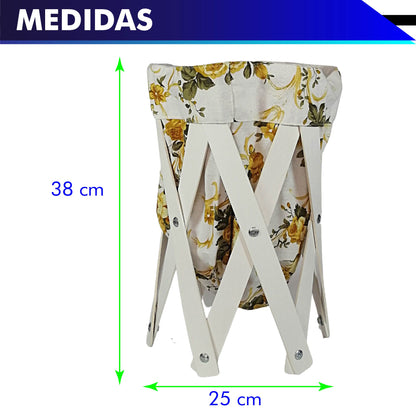 CANASTA (CESTO) PEQUEÑO PARA ROPA MULTIUSOS DE LONA LAVABLE