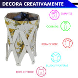 CANASTA (CESTO) PEQUEÑO PARA ROPA MULTIUSOS DE LONA LAVABLE