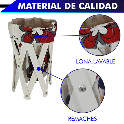 CANASTA (CESTO) PEQUEÑO PARA ROPA MULTIUSOS DE LONA LAVABLE