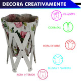 CANASTA (CESTO) PEQUEÑO PARA ROPA MULTIUSOS DE LONA LAVABLE
