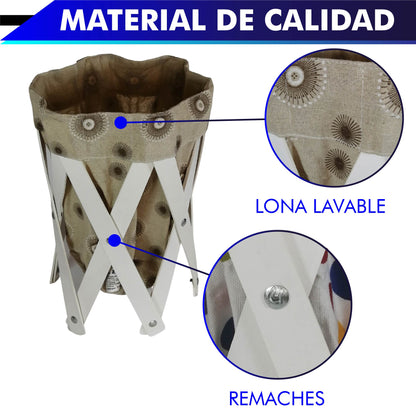 CANASTA (CESTO) PEQUEÑO PARA ROPA MULTIUSOS DE LONA LAVABLE