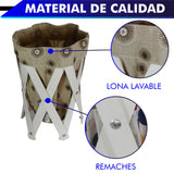 CANASTA (CESTO) PEQUEÑO PARA ROPA MULTIUSOS DE LONA LAVABLE