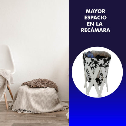 CANASTA (CESTO) PEQUEÑO PARA ROPA MULTIUSOS DE LONA LAVABLE